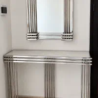 اینه کنسول استیل با رویه سنگ تو کار