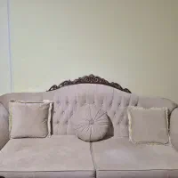 مبل ۸ نفره کرم رنگ در حد نو|مبلمان خانگی و میز عسلی|پردیس, فاز ۱۱|دیوار