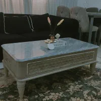 میزجلومبلی طوسی به همرا ۳ میزعسلی|مبلمان خانگی و میز عسلی|ساوه, |دیوار