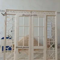 درب پنجره چوبی سنتی قدیمی مسجدی پارتیشن لمسه کوبی|مصالح و تجهیزات ساختمان|مشهد, شهید فرامرز عباسی|دیوار