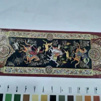 نخ و نقشه تابلو فرش شکارگاه ۳۸۰ گره در ۱۰۳۰ لایه