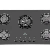 گاز پنج شعله رو میزی صفحه شیشه ای نو با کارتن