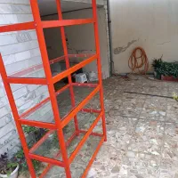 قفسه فلزی ۵ طبقه با شیشه|کتابخانه، شلف، قفسههای دیواری|رشت, یخسازی|دیوار