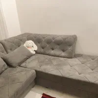 مبل ال تخت‌خواب‌شو طوسی  بزرگ و راحت