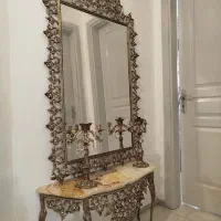 آینه و شمعدان برنز