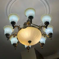 دو عدد لوستر برنز