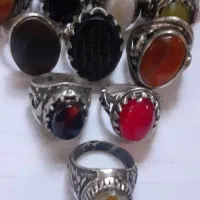 ۲۰عدد انگشتر با سنگ اصل و معدنی|جواهرات|خمین, |دیوار