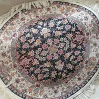 دوتخته فرش گرد وکناره ۷۰۰شانه طرح افشان