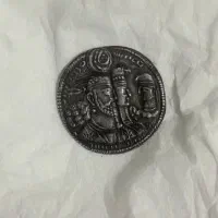 سکه ی نقره ی سه رخ ساسانی قدیمی