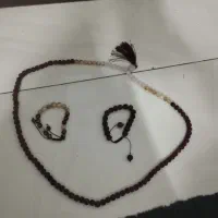 سنگ رودراکشا و سیترین و چشم ببر اصل گردنبنددستبند