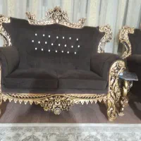 مبل ۷ نفری سالم و تمیز همراه عسلی ها بفروش میزسد|مبلمان خانگی و میز عسلی|خوانسار, |دیوار