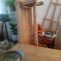 میز ودو عدد نیمکت چوبی سفارشی|صندلی و نیمکت|رشت, رودبارتان|دیوار