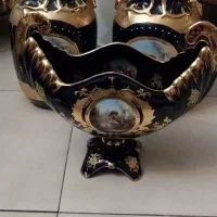 یک جفت گلدان سرمه ای