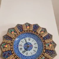 ساعت تلفیقی از هنر مینا و خاتم