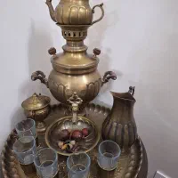 سرویس سماور زغالی برنجی|سماور، چای‌ساز، قهوه‌ساز|تهران, دهم فروردین|دیوار