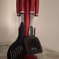 سرویس کفکیرملاقه 6تیکه اصلی جنس سیلکونی دسته استیل|ظروف پخت‌وپز|اسدآباد, |دیوار