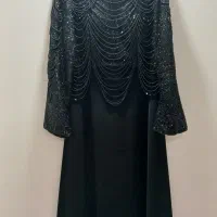 لباس مجلسی مشکی کار شده با سنگ