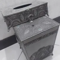 ست جای دستمال کاغذی و سطل