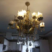 لوستر برنجی ۱۲شعله