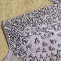 لباس مجلسی تماما سنگدوزی کار دست سفارشی