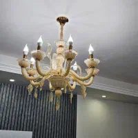 دو عدد لوستر کاملا نو|لوستر و چراغ آویز|اسلام‌شهر, شهرک سالور|دیوار