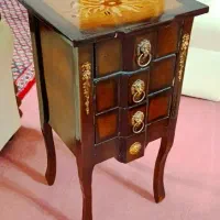 میز تلفن سه کشو سالک در حد آک