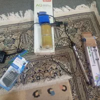 آکواریوم شیشه شیش میل.وسایل داخلش کامله کامله