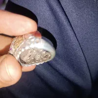 انگشتر شیر و خورشید دست ساز نقره اصل|جواهرات|بوشهر, |دیوار