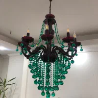 لوستر کریستال رنگی