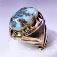 انگشتر دستساز سنگین با شجر کهنه درست فوق کلکسیونی