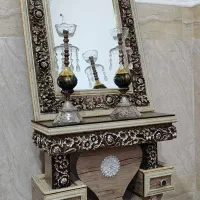 میز آرایش با آینه شمعدان