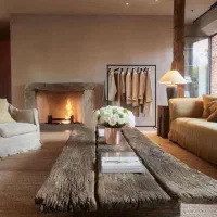 میز جلومبلی چوب بلوط سبک بوهمایی (بوهو) طرح عتیقه