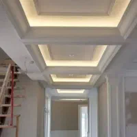 گچکاری طرح کناف لکه گیری نورمخفی سفید کار گچ کاری