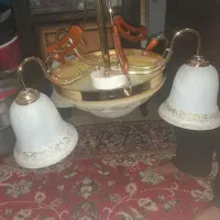 لوستر سالم سه شاخه سالم و تمیز