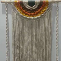 مکرومه بافی همراه شلف چوب ترموود