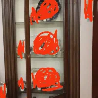 بوفه.گنجه.|بوفه، ویترین، کنسول|نیشابور, دارایی|دیوار