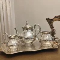 تی ست سه تکه انگلیسی مارکدار آنتیک|ظروف سرو و پذیرایی|تهران, نیلوفر|دیوار