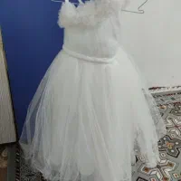 لباس عروسکی پف دار همراه باسیم دوردامن