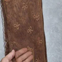 شال حریر دانتل دار