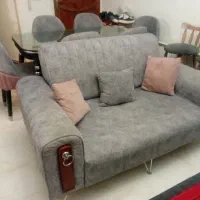 مبل استیل راحتی ۸ نفره با میز ناهارخوری|مبلمان خانگی و میز عسلی|تهران, باغ فیض|دیوار