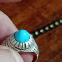 انگشترفیروزه عجمی نیشابورسایزمدیوم پشت صابونی|جواهرات|گرگان, |دیوار