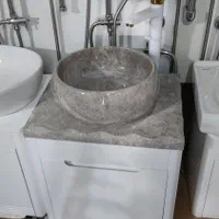 روشویی سنگی طوسی سایز۴۰×۵۰روکار