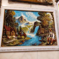 تابلو فرش منظره ،گل،تصویری