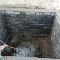 استا بنا دیوارچینی و کندن چاله حوض انبار و سپتیک