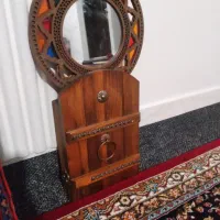 جاکلیدی چوبی و آیینه چوبی