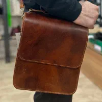 کیف چرم طبیعی شتر دوشی و دستی