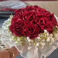 دسته گل مصنوعی ربانی(روبانی)زیبا روز مادر و روز زن|گل مصنوعی|یزد, |دیوار