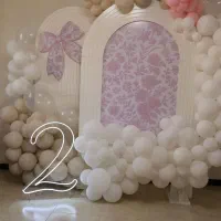 فروش استند تولد ترند طرح گل با پاپیون