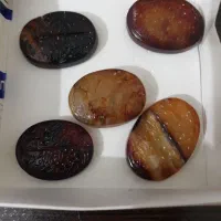 عقیق  سرخ خطی دست ساز