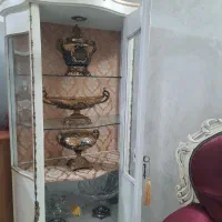 بوفه چوب راش، برنز کاری|بوفه، ویترین، کنسول|تهران, بهداشت|دیوار